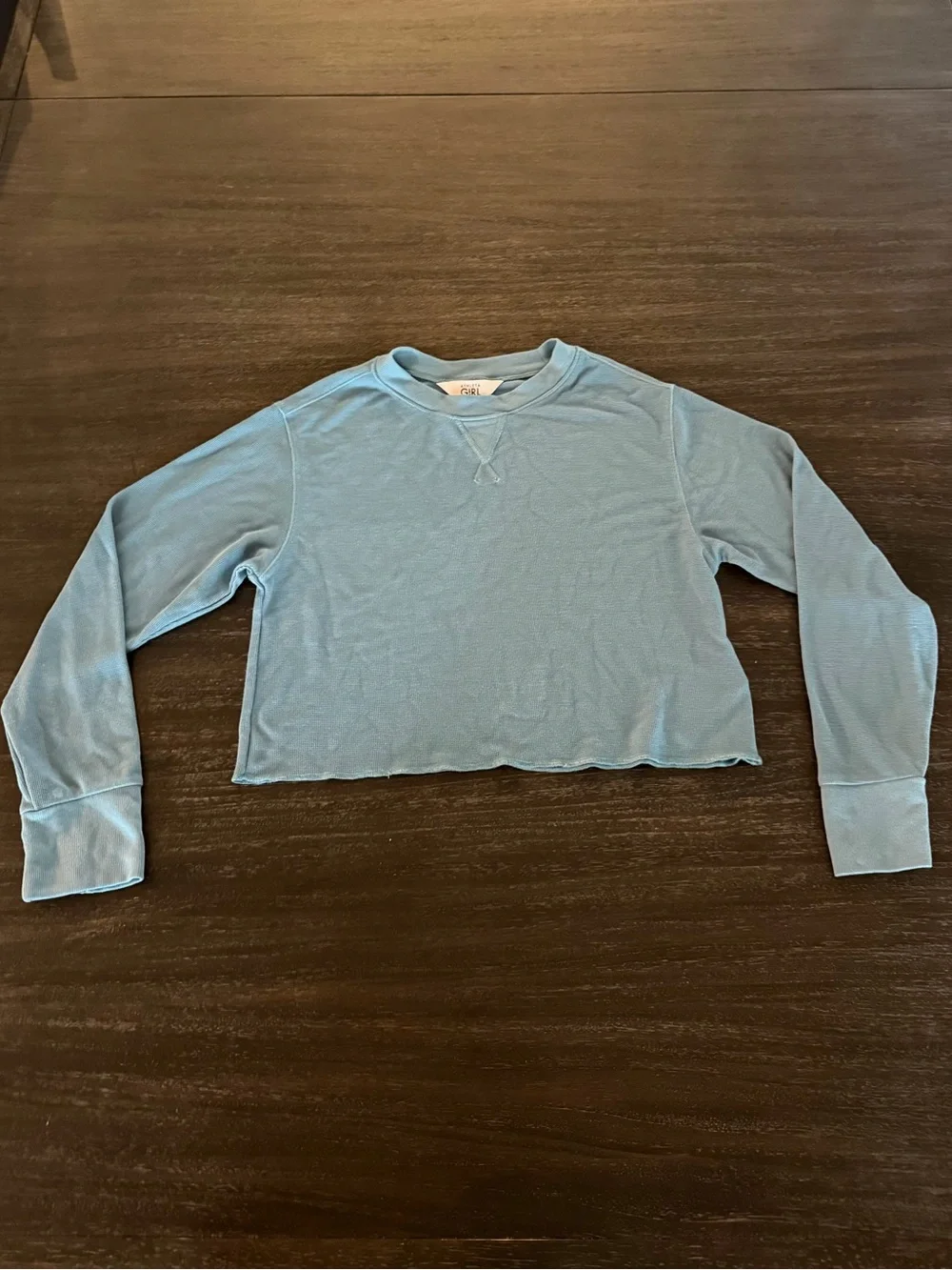 ATHLETA Girl Medium (8/10) Long Sleeve Crop Top